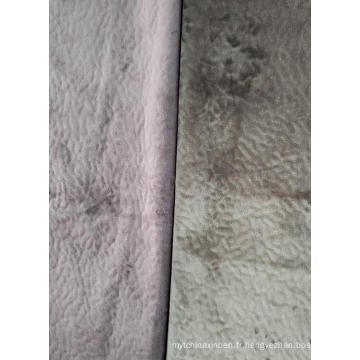 Tissu en velours en relief en polyester pour le textile de maison d&#39;ameublement